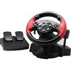 WRISCG Driving Wheel - Volante con Pedali e Palette del Cambio, per PS3 PS2 PC, Angolo di Rotazione di 200 Gradi, con Funzione di Vibrazione, Pedale di Segnale analogico lineare