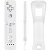 BUERTT Bürtt - Controller di ricambio per telecomando Wii, telecomando wireless con custodia in silicone e cinturino da polso, per Wii Nintendo e Wii U (bianco)