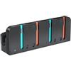 Qomcsrl Dock di Ricarica per Console Switch 2 per Controller Sinistro e Destro NS2, Può Contenere Cartucce di Gioco