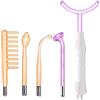 BeautyGym Portatile Alta Frequenza Viso Professionale 5 in 1 Elettroterapia Massaggiatore Facciale con 5 Tubi di Argon per Rassodare la Pelle, Ringiovanire, Rimuovere le Rughe