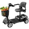 ByteTecpeak Z02 Scooter disabili pieghevole, sistema antiribaltamento, autonomia di 20 km, luci LED, cestino rimovibile, stabile e pratico, adatto agli anziani, garanzia di 5 anni - Nero