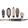 SOGO Airstyler, spazzola multistyler, arricciacapelli, arricciacapelli, strumento per lo styling 6 in 1, impostazioni di temperatura, funzione ionica, 1400 W, nero/oro