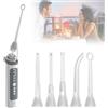 CHSUFBTY Kit Elettronico For La Rimozione Dei Calcoli Tonsillari Con Luce Di Guida A LED, 3 Modalità Di Aspirazione Istantanea, 5 Ugelli In Silicone, For Combattere L'alitosi, Irrigatore Orale(NASA008)