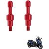 generico 2PCS tappi specchietti moto Compatibile con Honda Forza 350,tuning accessori,utilizzati come supporto telefono cellulare o base barra bilanciamento(Red)