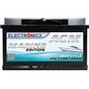 Electronicx AGM batteria di alimentazione marina 12V 110Ah / 110 Ah batteria solare deep cycle senza manutenzione sigillata polo positivo a destra - barca yacht veliero camper 315×175×190mm