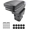 Generic Bracciolo in pelle PU nera a doppio strato per Ford Focus MK2 2005-2011, scatola portaoggetti centrale per auto 2009