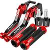 GAYANHU Kit leva di ricambio Moto Freno Frizione Leve Manubrio Manopole Estremità Per YAMAHA TMAX500 T-MAX530 TMAX 500 530 2001 2002 2003 2004 2005 2006 2007(Red)