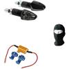MOTO SPORT MONDO COMPATIBILE CON KTM EXC F 250 1 COPPIA DI FRECCE A LED 12V PER MOTO + 2 RESISTENZE 6 OHM 25W PER INTERMITTENZA FRECCIA KIT LAMPA OMOLOGATO