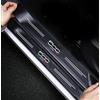 RIDGOEL 4 Pezzi Adesivi Battitacco porta Auto per Fiat Abarth 500 Gucci, Adesivo per Battitacco in Fibra di Carbonio Protezioni Per Davanzali Per Porte Auto B