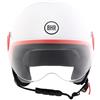 BHR Casco Demi-Jet 835 SPECIAL - Casco Scooter Omologato ECE 22.06 con Visiera a Occhiale Antigraffio - Sgancio Micrometrico e Guanciali Removibili - White-Red S
