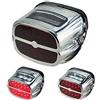 LDKEKDF Fanale posteriore per moto, luce di segnalazione posteriore, per Harley Sportster Fatboy Softail FLHT XL 1200 883 (cromato)