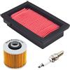 Road Passion 1*Filtri Aria 5VK-E4451-00 & 1*Filtro Olio & 1*Candele di accensione Kit Compatibile con Yamaha XT660X Super XT660R MT-03 2006-2012