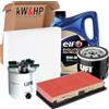 kW&HP KIT TAGLIANDO 4 FILTRI + 5 LITRI OLIO MOTORE ORIGINALE 5W30 COMPATIBILE CON QASHQAI J10 1.5 DCI DIESEL (110 CV)