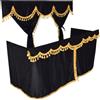 Generic Set completo di tende per camion nere con nappe dorate adatte solo per DAF Super Space - Cabina e Scania Topine [cabine alte]