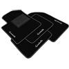 Generico Tappetini Auto per Giulietta 2010-2020 | Kit Completo 4 Tappeti Auto Ricamati Bordo Nero Cucitura Bianca | Moquette Alta Qualità | Fondo Antiscivolo | Battitacco PVC | Lunga Durata
