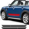 SANCAK Minigonne Laterali Per Mini Per Cooper Per Countryman F60 Adesivo Cofano Auto Tronco Racing Sport Strisce Cofano Lungo Kit Carrozzeria Posteriore Gonna Laterale Porta Splitter(Gloss black,Parte poster