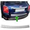 MCPerformance Protezione paraurti posteriore valida per FIAT 500X | Dal 2014+ Protezione per bordo del bagagliaio in acciaio inossidabile opaco