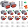 GUIRUIMOON Deutsch 8 Pin Connector Kit DT 8pin Automotive Wire Connettori impermeabili | Connettore elettrico impermeabile grigio per auto, moto, camion, barca