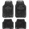 Bccorona ALF10131 Tappeto in Gomma, Nero, Set di 4