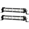 PICAA 2 pezzi Slim Barra Led Fuoristrada, 7 Pollici 30W Barra Luminosa a Led Auto, 6000K Bianco 12V 24V Luce da Lavoro a Fascio Largo Per Camion 4x4 ATV Trattore