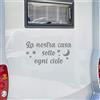 Pimastickerslab Kit 1 Adesivo stickers per camper CASA STELLE CIELO NOTTE -caravan roulotte- accessori decal scegli colore cod.1826 (074 GRIGIO MEDIO, cm 55 x 28)