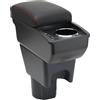 OYHCM Bracciolo Centrale per Renault Dacia Duster I 2010-2015, Doppio Scomparto, Pelle Nera, Facile da Installare, Accessorio Auto Personalizzato