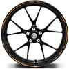 Finest Folia Adesivi per cerchioni Race Design 12 pezzi, set completo Finest Folia adatto per 17 pollici & 16 18 19 cerchioni moto auto bicicletta
