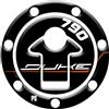 Paraserbatoio.it Adesivo effetto 3D Protezione Paraserbatoio resinato compatibile con KTM DUKE 790 THE SCALPEL - Protezione tappo - Colore Arancione v2