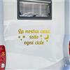 Pimastickerslab Kit 1 Adesivo stickers per camper CASA STELLE CIELO NOTTE -caravan roulotte- accessori decal scegli colore cod.1826 (091 ORO, cm 55 x 28)