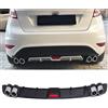 LohxA Labbro dello spoiler del diffusore posteriore del paraurti posteriore dell'auto per Ford Fiesta, ABS, argento/nero,all black