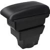 YJYWZH Auto Braccioli per Opel Astra J 2009-2015 Bracciolo Doppio Strato Scatola Portaoggetti Console Centrale Interna with 3 USB Charging Port Cuciture nere