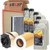 kW&HP KIT TAGLIANDO 4 FILTRI + 5LT LITRI OLIO MOTORE ORIGINALE 5W30 PER ZAFIRA B VECTRA ASTRA H 1.9 CDTi