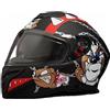 WinNet Casco Integrale da per moto Omologato con nuova omologazione C.E. ECER 22.06 Unisex con Visiera visierino Parasole nero (S = 55-56 cm)