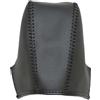 RIOVOEE Pomello Cambio Auto Per Volvo Per XC60 2009-2012 Nero Vera Pelle Cucita A Mano Pomello Del Cambio Per Auto Coperture Collari Cambio Automatico Tappo Pomello Cambio(Black thread)