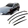 J&J AUTOMOTIVE HEKO Deflettori per BMW X3 E83 2003-2010, 4 pezzi | 4 deflettori HEKO per BMW X3 E83, PMMA 3 mm, fumé, canale del finestrino.