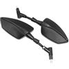 CQRBNE Moto Specchietto Specchietti Retrovisori Specchietti Laterali Moto Per Piaggio MP3 250 300 500 HPE Moto Specchi(Nero)