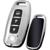 ontto Cover per chiave auto, adatta per Nissan X-Trail T33 Kicks Qashqai J12 Juke Teana Altima Ariya 2022 2023 TPU Custodia per chiavi auto telecomando cover 3 tasti R argento