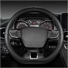 YUCHUJCGSS Copri Volante Per VW Per Teramont Per Atlas Per T-Roc Per T-cross 2017-2021 Coprivolante Per Auto A Forma Di D Coprivolante Auto(Black)