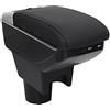 OYHCM Auto Centrale Bracciolo Compatible with Dacia Duster I 2010-2015 Braccioli Poggiabraccio Vano Portaoggetti Nero Doppio Spazio di Archiviazione con Portabevande Con Porte di Ricarica USB