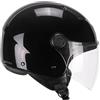 Generico Casco Demi Jet 1LHA LUKE Mono Nero Lucido Ece 2206 (XL: (60 cm))