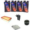 AOQ ORIGINAL QUALITY AOQ - Kit tagliando 4 filtri +4 litri olio 5W40 compatibili con NISSAN MICRA III 1.5 DCI (K12), NISSAN NOTE 1.5 DCI da 11/02>10/10