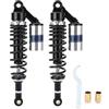 Fydun Ammortizzatori Posteriori Moto, Fydun 1 Paio 340mm Ammortizzatore Universale Scooter Ammortizzatore di Sospensione per Moto SUV ATV per Arrampicarsi e Scuotere il Terreno(Argento Nero)