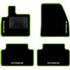 QUEMAR Tappetini Auto compatibili con Range Rover Evoque II dal 2019/ Kit Tappeti Moquette e Gomma su Misura (Set 2 Anteriori +2 Posteriori)/ Ricami e Colori Personalizzati (Bordo V.Acido, 4 Ricami)