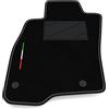 Somer Car Tappetino Auto SOLO LATO GUIDA 1pz compatibile con Fiat PUNTO 2012-2018 | 1 tappeto su misura in moquette, bandiera Italia