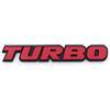 Bruce & Shark Distintivo dell'emblema dell'emblema in alluminio 3D Adesivo per auto Turbo Red Fit per Vw per Volvo per Hyundai