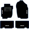 QUEMAR Tappetini Auto compatibili con Rav4 IV XA40 2013-2018 anche Hybrid/Kit Tappeti Moquette e Gomma su Misura (Set 2 Anter. + 2 Post.) / Ricami e Colori Personalizzati (Bordo Blu, 4 Ricami)
