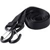 HIFROM Cinghie di tensionamento con cricchetto e gancio a S, in gomma regolabile con gancio, cinghie di fissaggio lunghe e piatte con ganci in metallo per moto, ATV, autotransporter bicicletta campeggio