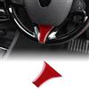 KUNGKIC Real Fibra Di Carbonio Auto Volante Telaio Tasti Volante Adesivo Per Renault Clio 4 Mk4 IV 2013 2014 2015 2016 2017 2018 Accessori Decorazione Interni (Tipo B, Rosso)