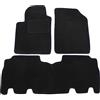 J&J AUTOMOTIVE Tappetini in Tessuto per Toyota Yaris Verso 1999-2005, Set da 3 Pezzi Anteriori e Posteriori, di Velluto su Misura, Antiscivolo, Colore Nero