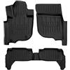 J&J AUTOMOTIVE SCOUTT Tappetini Auto in Gomma Su Misura per Mitsubishi L200 Dal 2015, Set da 5 Pezzi, Tappeti 3D Design con Bordo Alto, Inodore, Qualità Premium